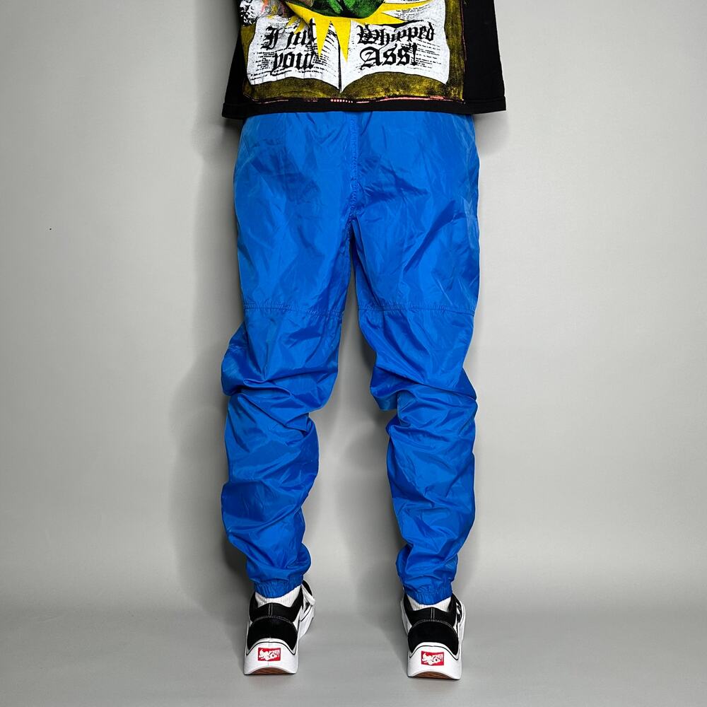 Vintage Nike Track Pants Royal Blue Nylon Joggers Subtle Embroidered Swoosh 90s - Picture 3 of 5